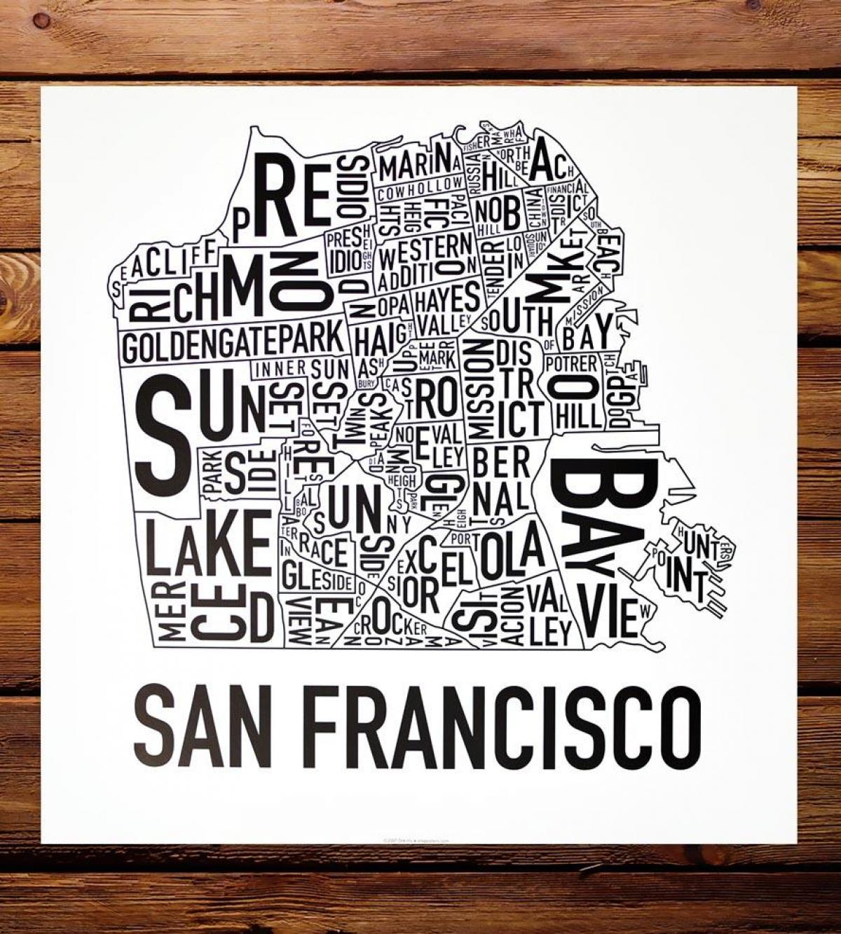 Peta San Francisco kejiranan seni