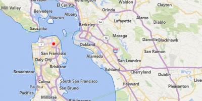 Peta bandar california dekat San Francisco