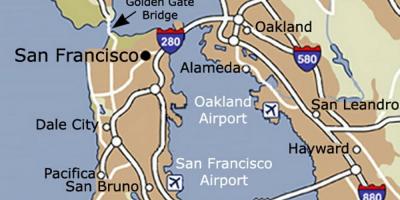 Peta San Francisco terbang dan kawasan sekitarnya
