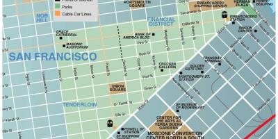 Peta union square kawasan San Francisco