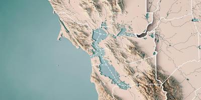 Peta San Francisco bay topografi 