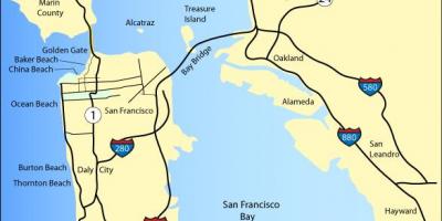 Peta San Francisco pantai