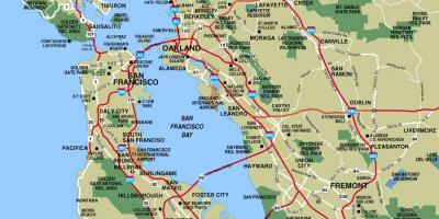 San Francisco peta perjalanan