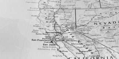 Hitam dan putih peta San Francisco
