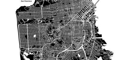 Peta San Francisco vektor
