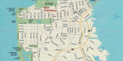 Peta San Francisco tarikan utama