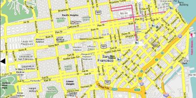 San Francisco tempat-tempat menarik peta