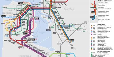 Peta publik pengangkutan San Francisco