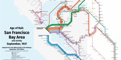 San Fransisco peta kereta api