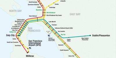 San Francisco terbang bart peta