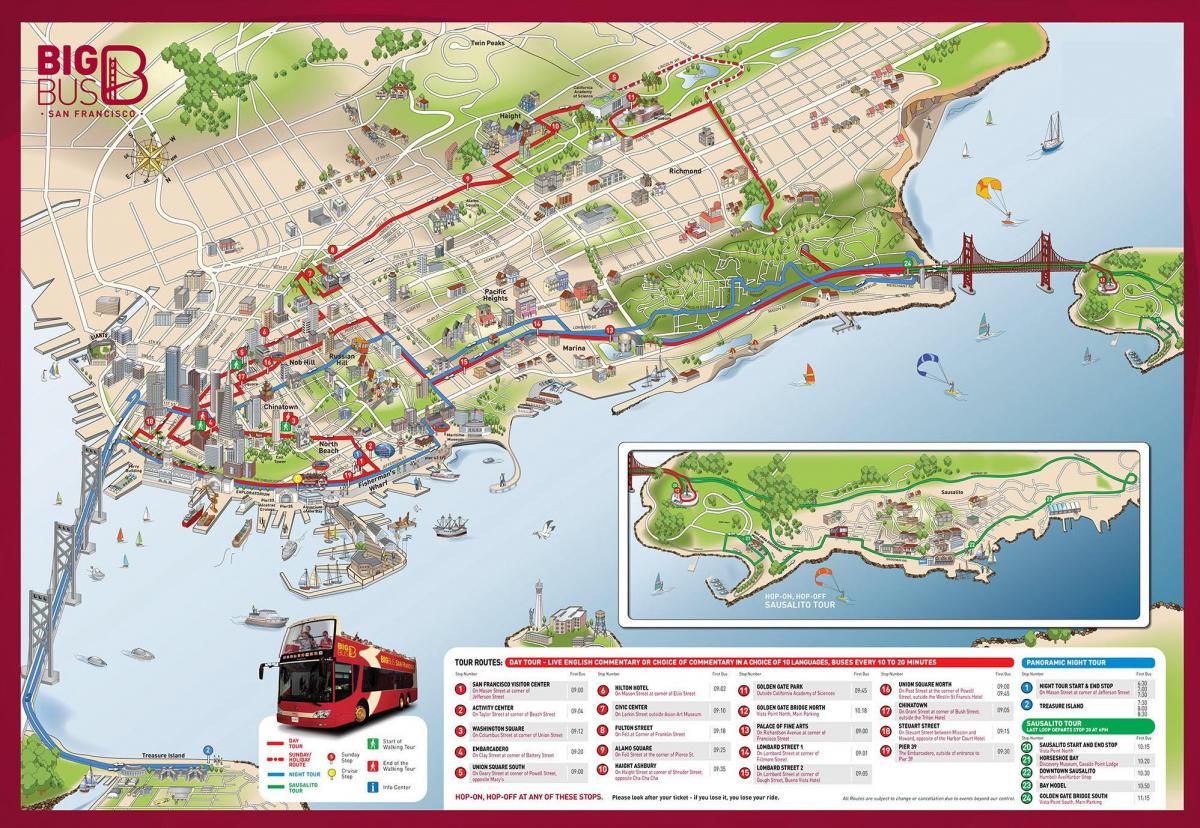 bas besar peta San Francisco