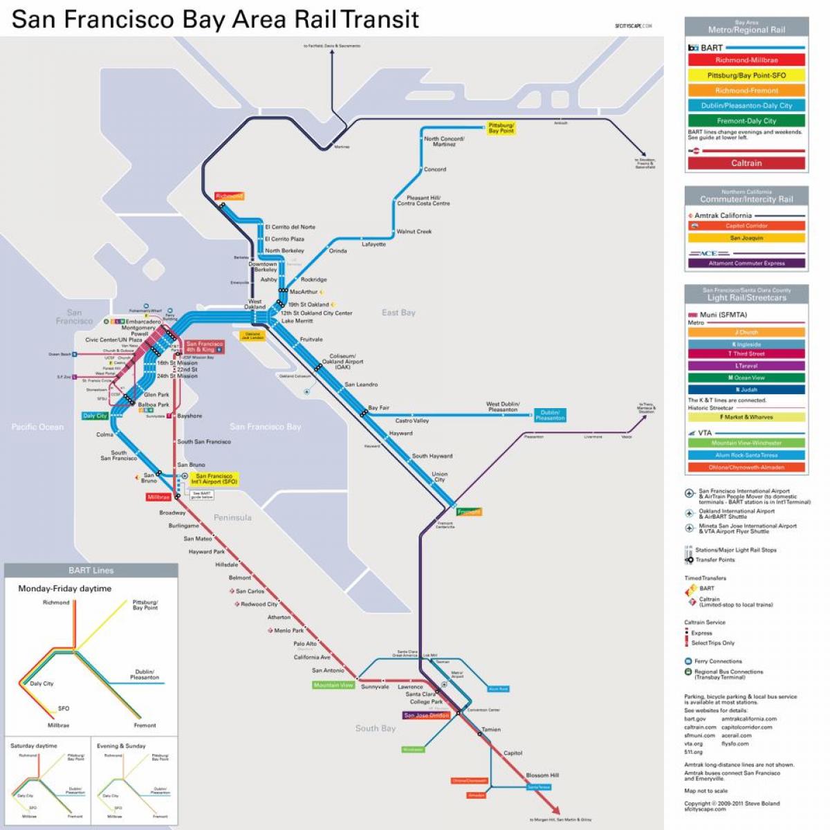 bay area transportasi umum peta