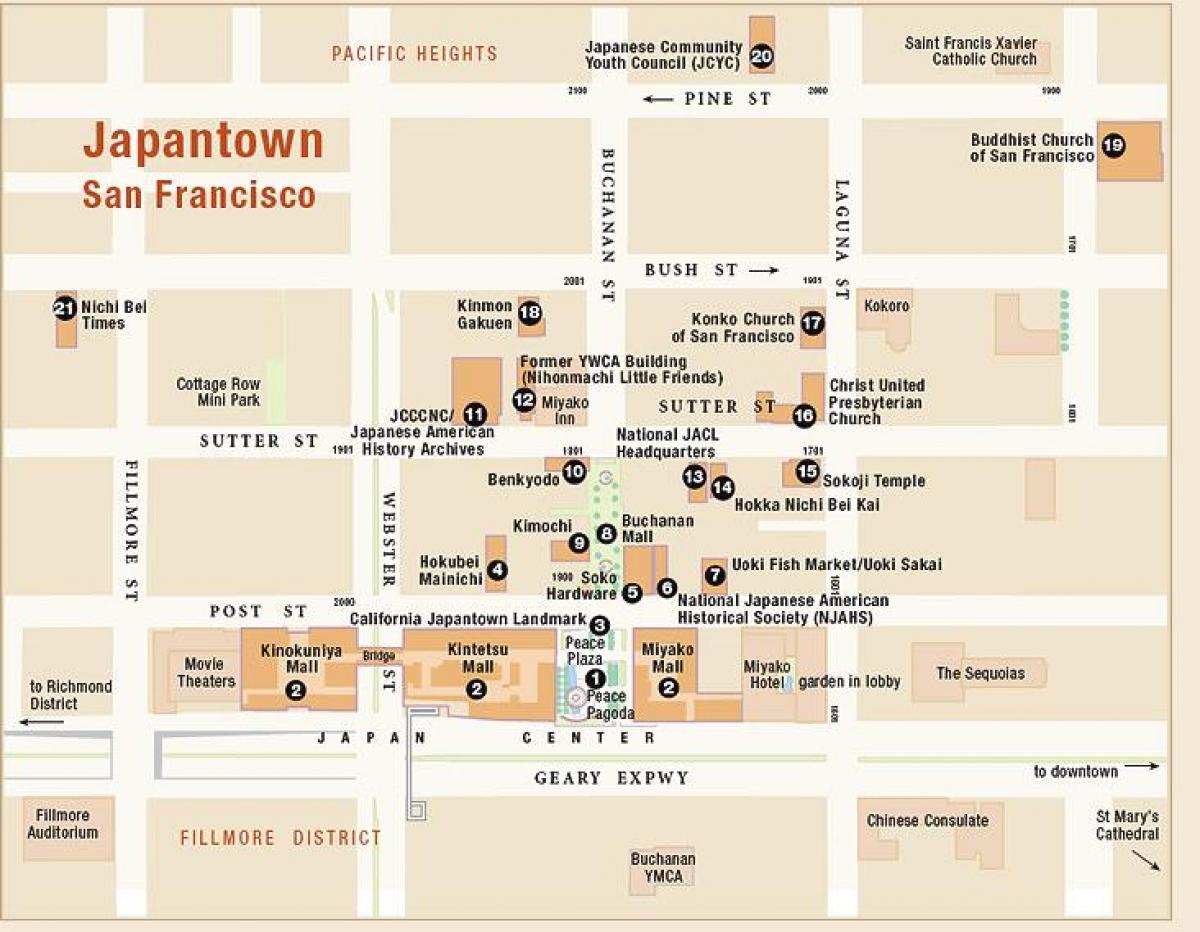 Peta japantown San Francisco