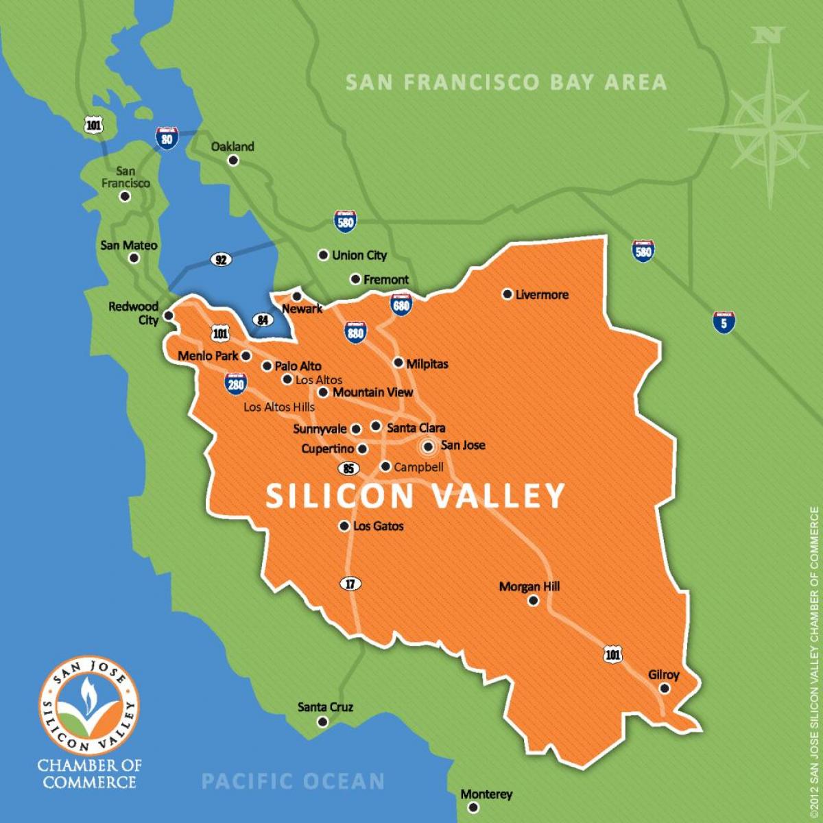 silicon valley dalam peta dunia