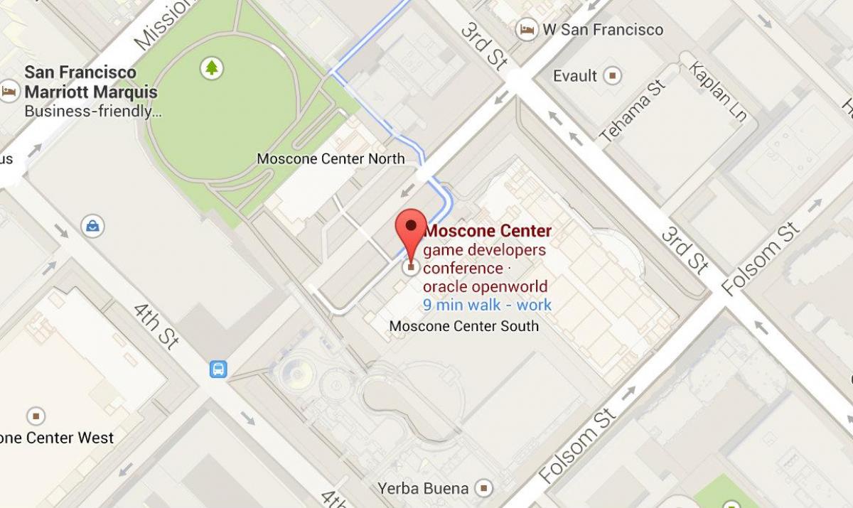 Peta moscone pusat San Francisco