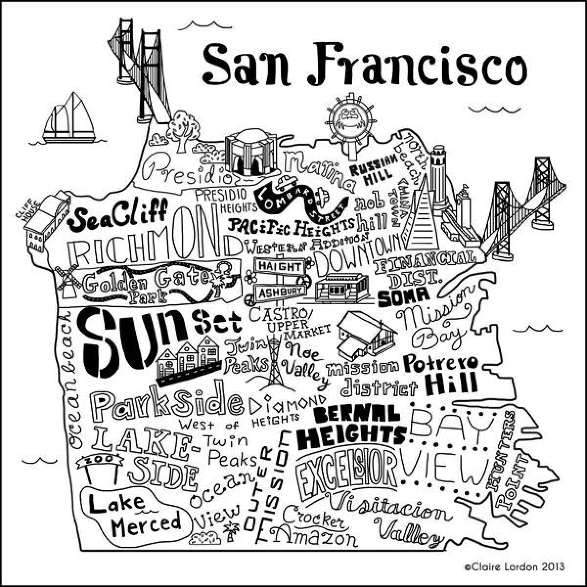 Peta kedai San Francisco
