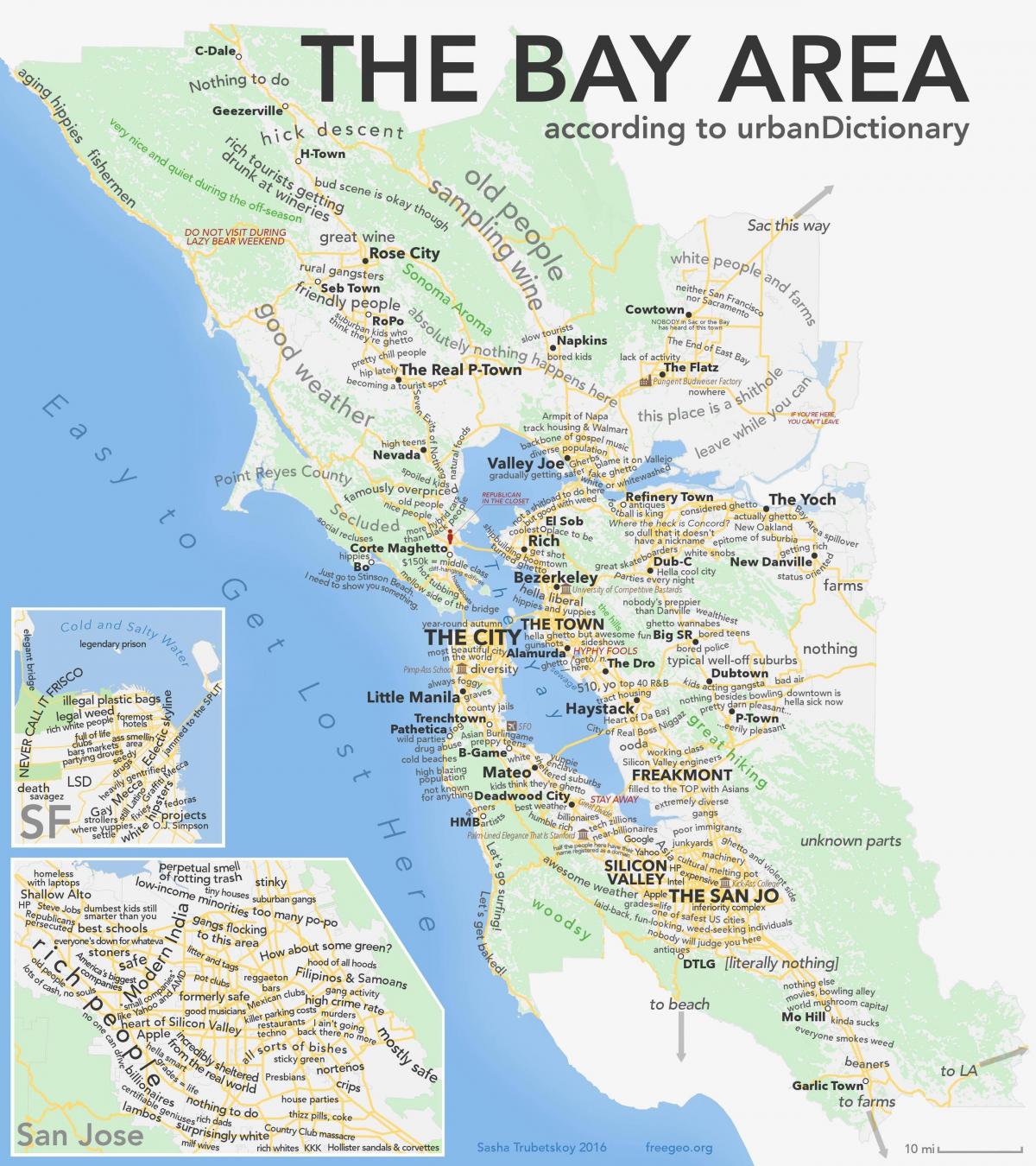 San Francisco peta kawasan