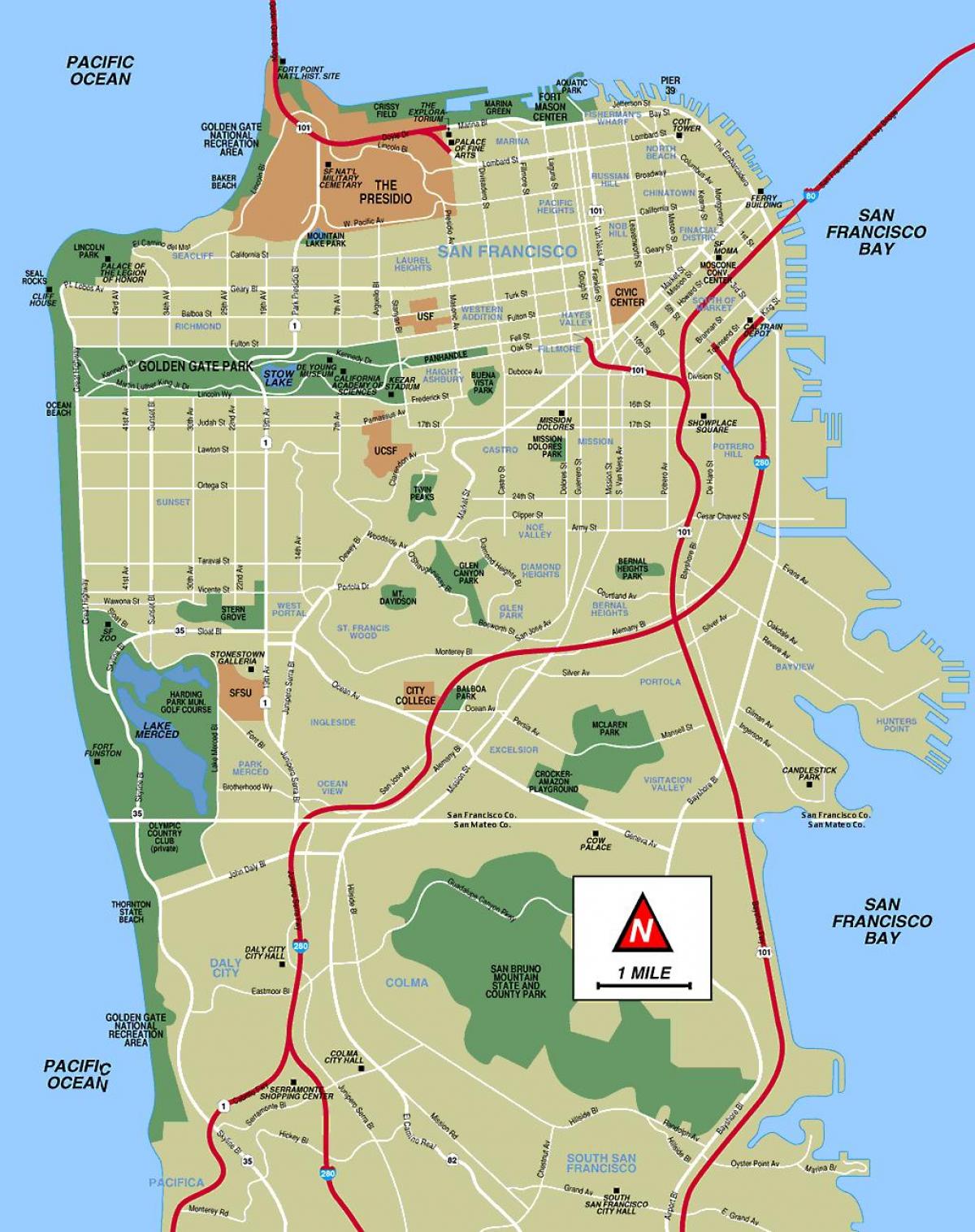 peta ke San Francisco