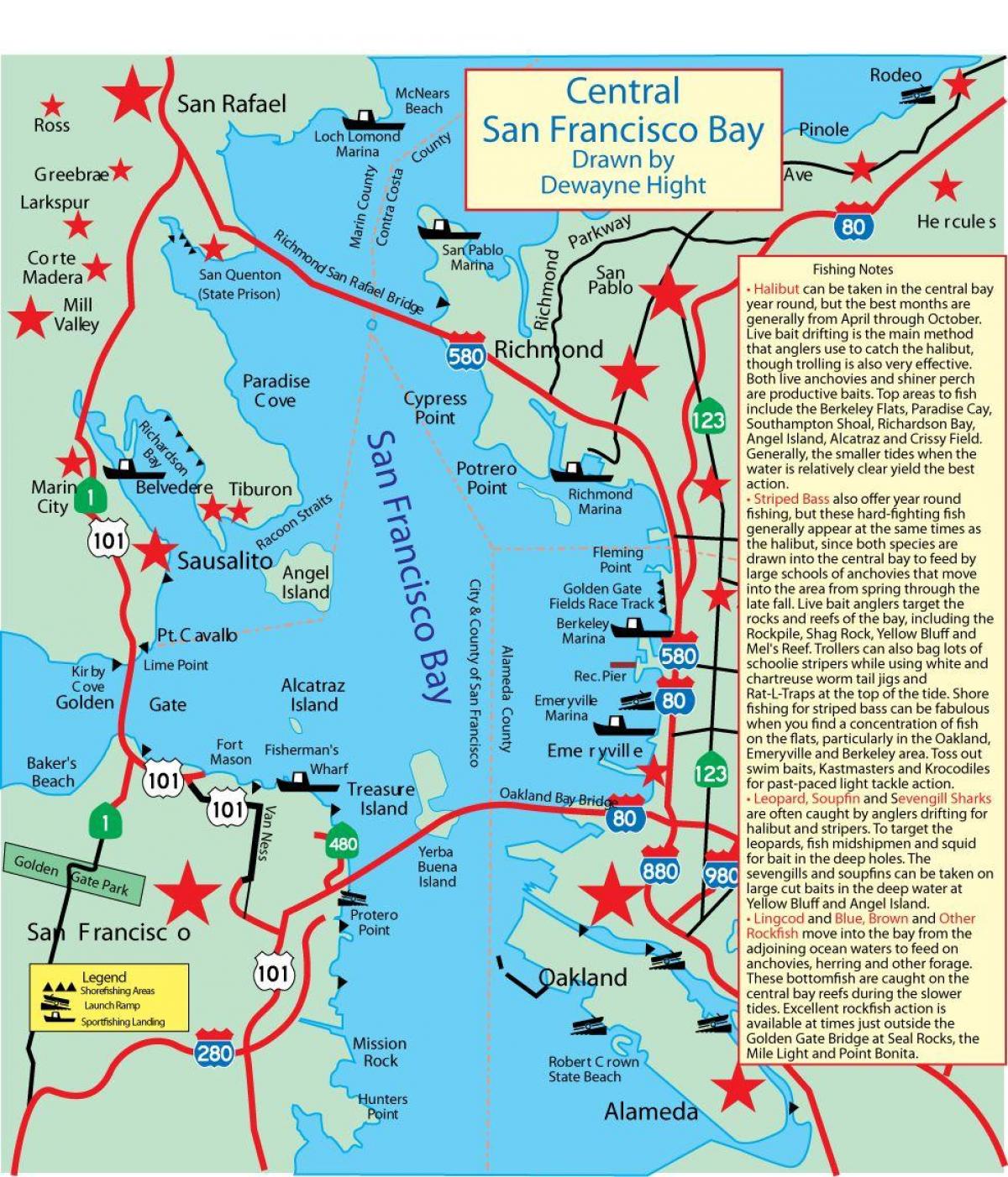 Peta San Francisco bay memancing 