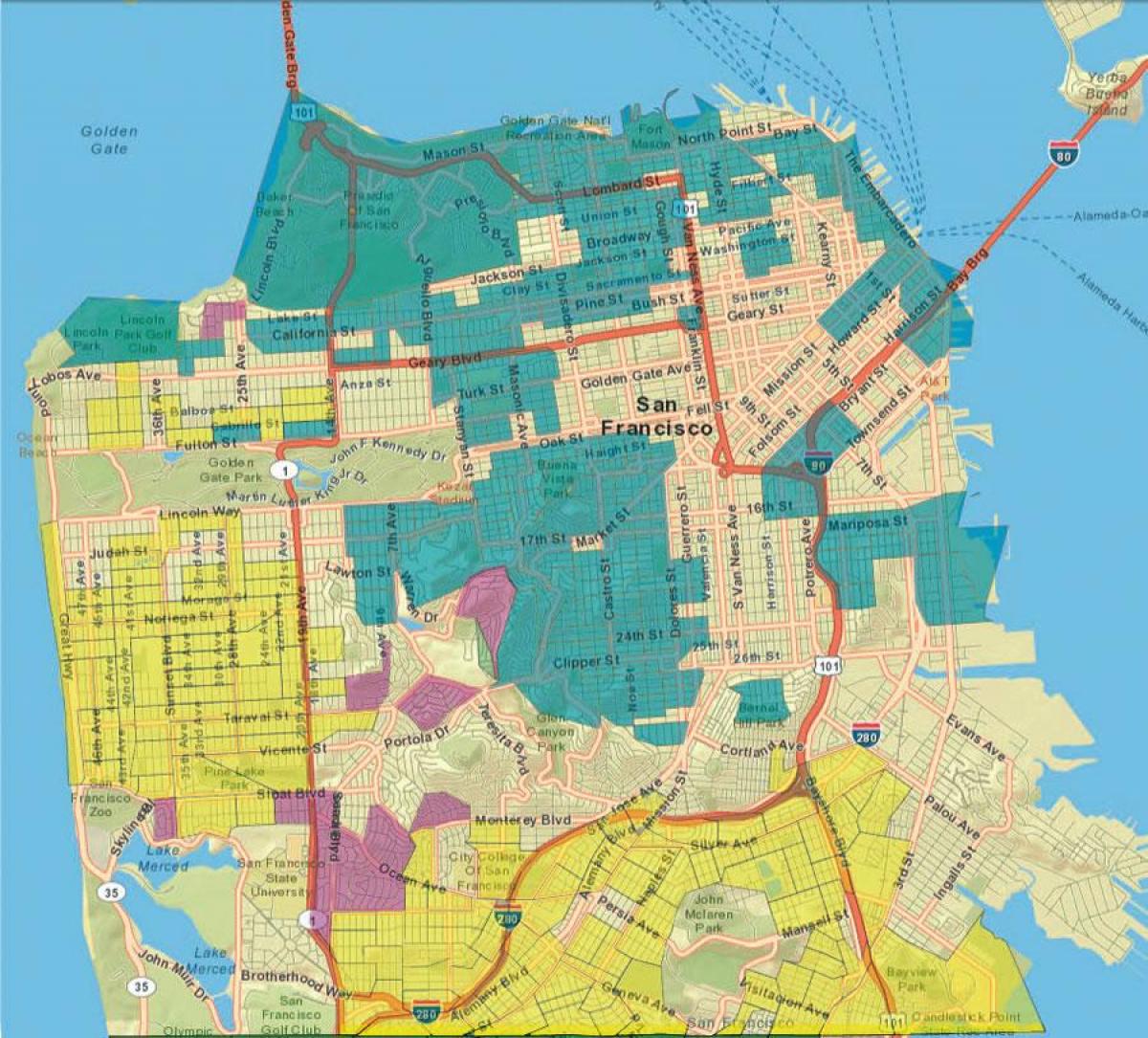 Peta San Francisco gi