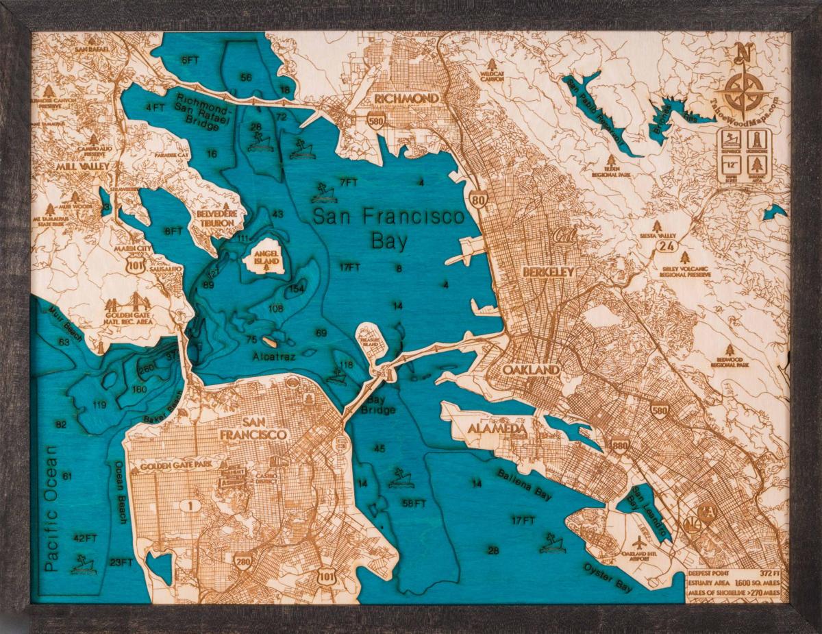 Peta San Francisco kayu