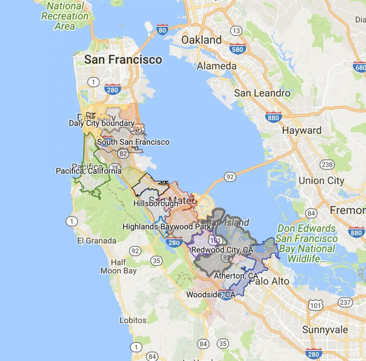 Peta bandar San Francisco had