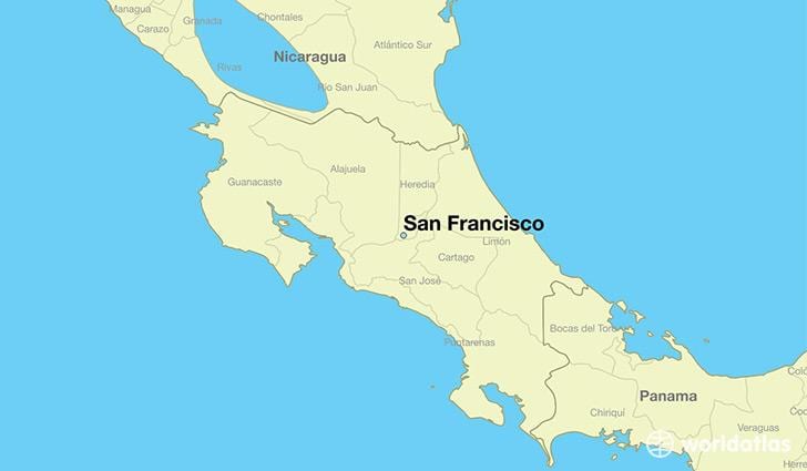 Peta dari San Francisco pada dunia