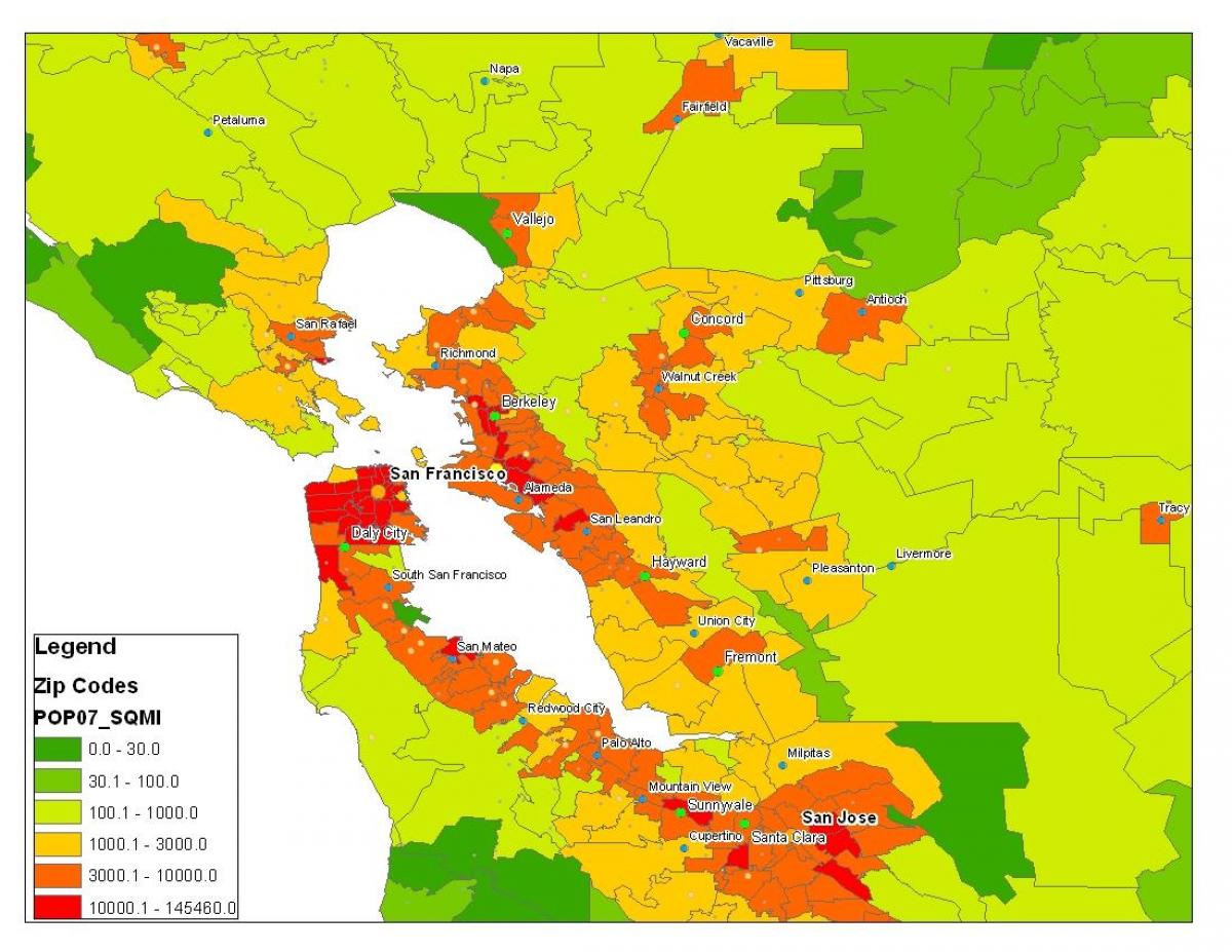 Peta San Francisco penduduk