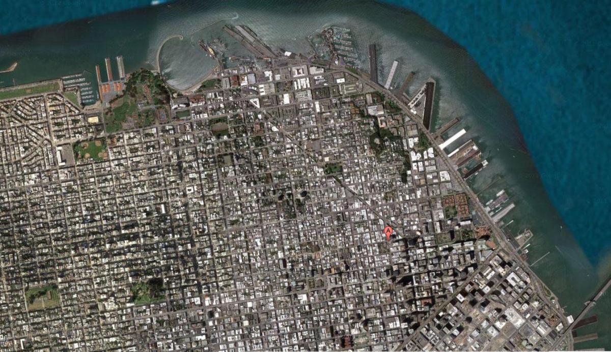 Peta San Francisco satelit