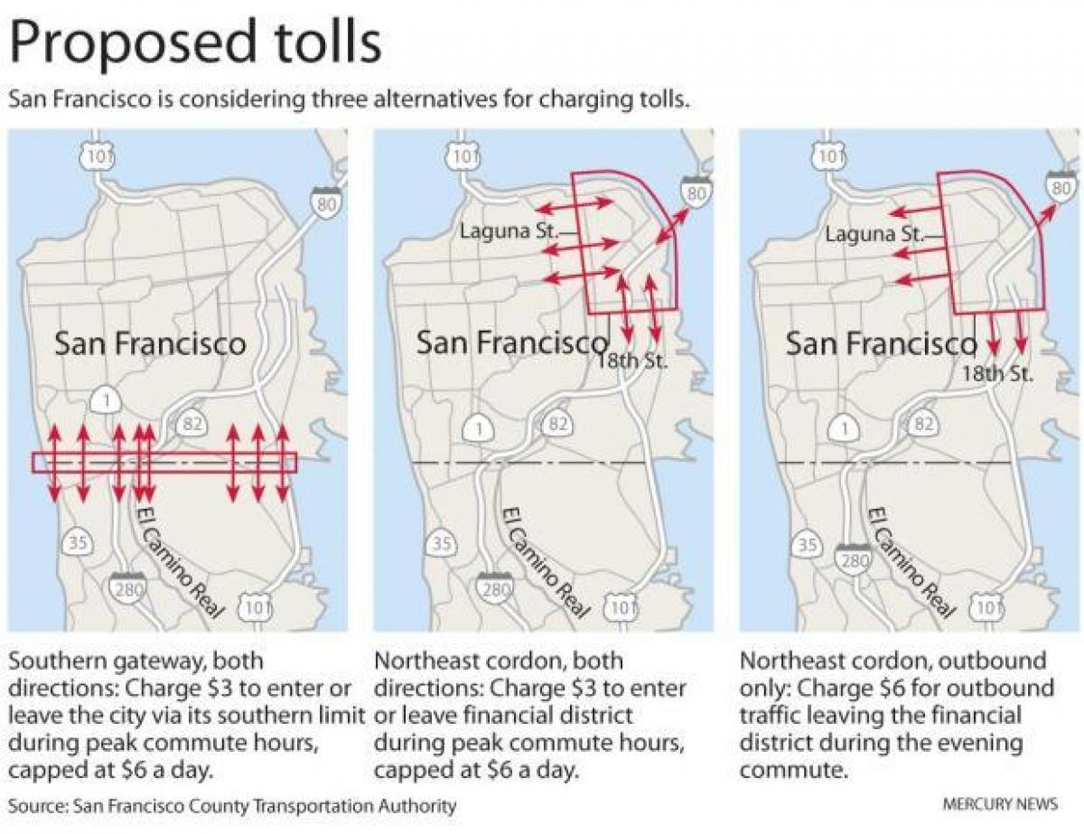 Peta San Francisco tol