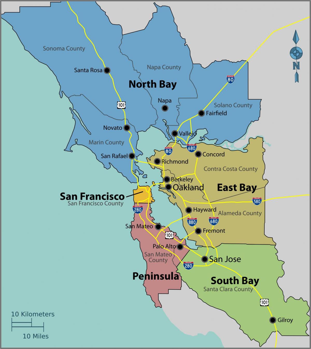 San Francisco bay di peta