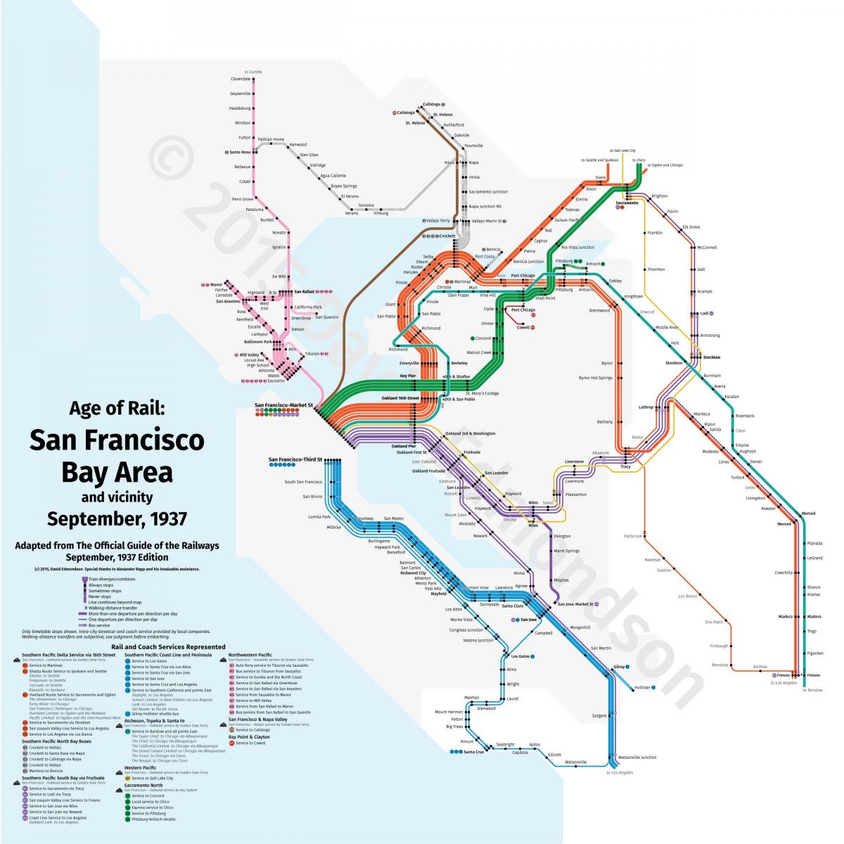 San Fransisco peta kereta api