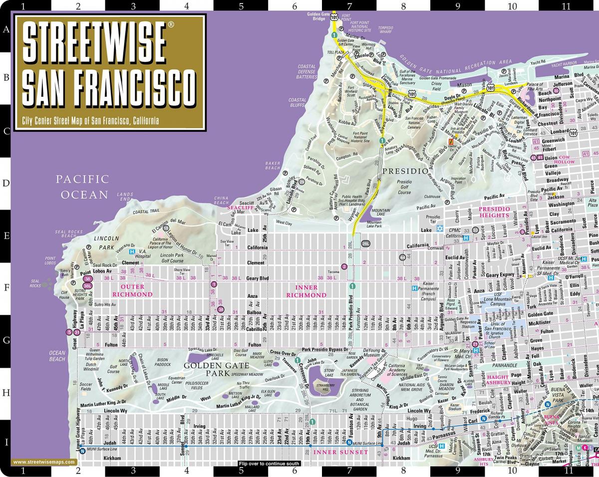 Peta streetwise San Francisco