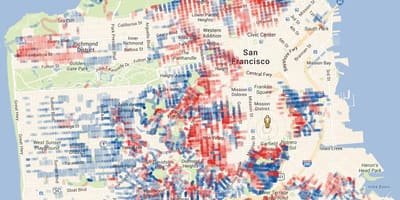 Peta San Francisco ketinggian